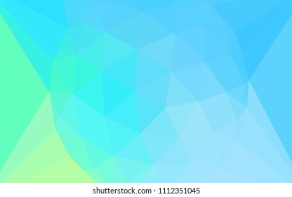 Light Blue, Green vector polygonal pattern with a diamond. Illustration in abstract style with triangles. Best triangular design for your business.