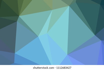 Light Blue, Green vector polygonal pattern. Colorful abstract illustration with gradient. A completely new design for your business.