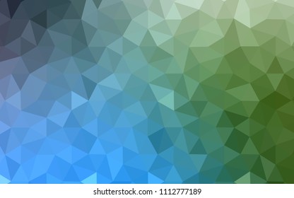 Light Blue, Green vector polygonal background. Polygonal abstract illustration with gradient. Triangular pattern for your design.