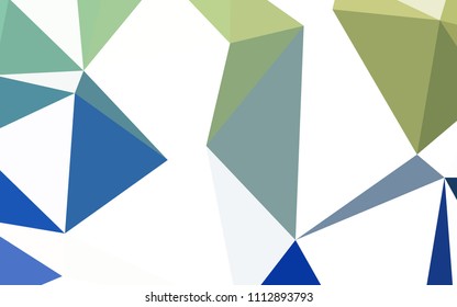 Light Blue, Green vector polygonal background. Elegant bright polygonal illustration with gradient. Textured pattern for your backgrounds.
