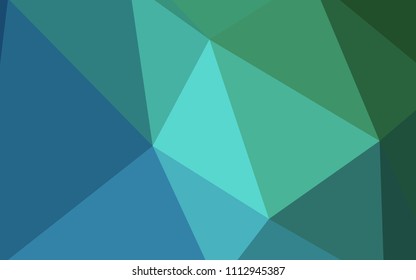 Light Blue, Green vector polygonal pattern. A sample with polygonal shapes. New template for your brand book.