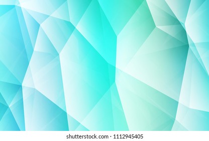 Light Blue, Green vector polygonal template. Colorful abstract illustration with triangles. Polygonal design for your web site.
