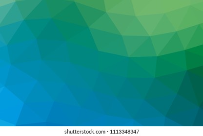 Light Blue, Green vector polygonal. A completely new color illustration in a vague style. The elegant pattern can be used as part of a brand book.