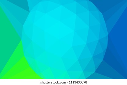 Light Blue, Green vector polygonal template with a diamond. A sample with polygonal shapes. A new texture for your web site.