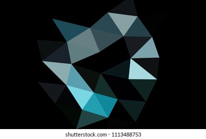 Light Blue, Green vector polygonal polygonal. Shining colored illustration in a Brand new style. Triangular pattern for your business design.