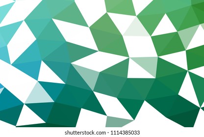 Light Blue, Green vector polygonal polygonal. Triangular geometric sample with gradient.  Brand new style for your business design.