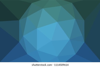 Light Blue, Green vector polygonal background. Creative illustration in halftone style with triangles. Polygonal design for your web site.