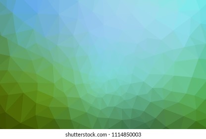 Light Blue, Green vector polygonal pattern. Creative geometric illustration in Origami style with gradient. A new texture for your web site.