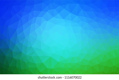 Light Blue, Green vector polygonal background. Polygonal abstract illustration with gradient. Brand new design for your business.