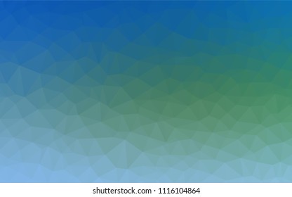 Light Blue, Green vector polygonal template. Modern abstract illustration with triangles. Best triangular design for your business.