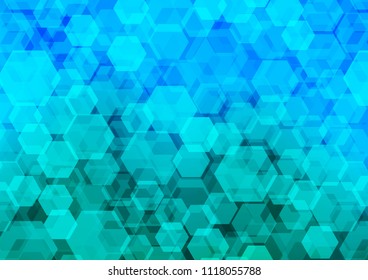 Light Blue, Green vector polygonal pattern. Creative illustration in halftone style with gradient. A new texture for your design.