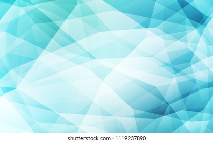 Light Blue, Green vector polygonal background. Shining colorful illustration with triangles. Triangular pattern for your design.