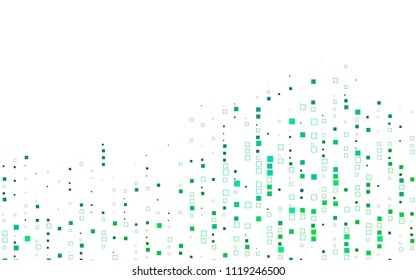 Light Blue, Green vector polygonal illustration, which consist of rectangles. Rectangular pattern for your business design. Geometric background in Origami style with gradient. 