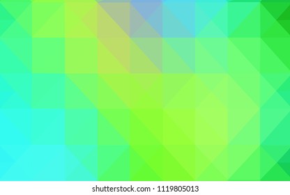 Light Blue, Green vector polygonal pattern. Modern abstract illustration with triangles. The best triangular design for your business.