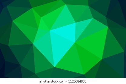 Light Blue, Green vector polygonal pattern. Creative geometric illustration in Origami style with gradient. Brand new style for your business design.