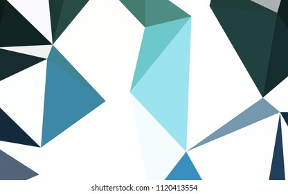 Light Blue, Green vector polygonal background. Creative geometric illustration in Origami style with gradient. A new texture for your web site.
