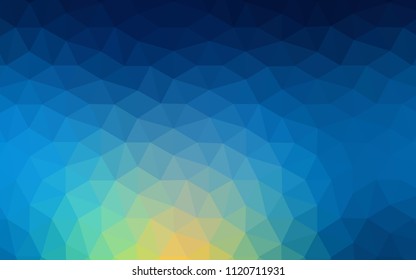 Light Blue, Green vector polygonal pattern. A completely new color illustration in a polygonal style. Brand new style for your business design.