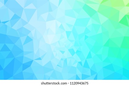 Light Blue, Green vector polygonal pattern. Colorful abstract illustration with triangles. Pattern for a brand book's backdrop.