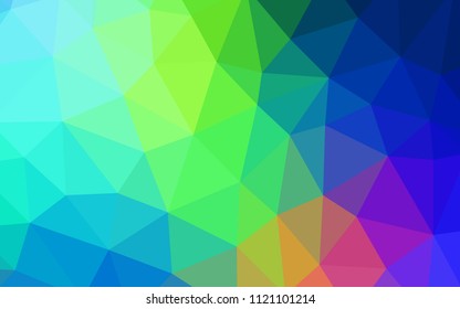 Light Blue, Green vector polygonal background. Triangular geometric sample with gradient.  Textured pattern for your backgrounds.