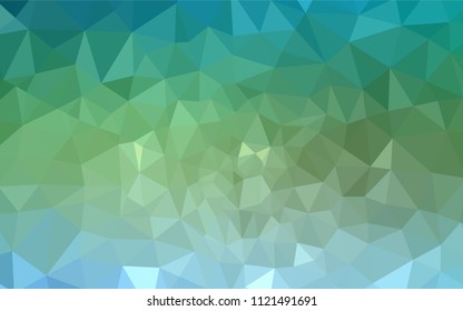 Light Blue, Green vector polygonal pattern. Colorful abstract illustration with triangles. New template for your brand book.