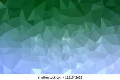 Light Blue, Green vector polygonal template. Geometric illustration in Origami style with gradient.  Brand new design for your business.