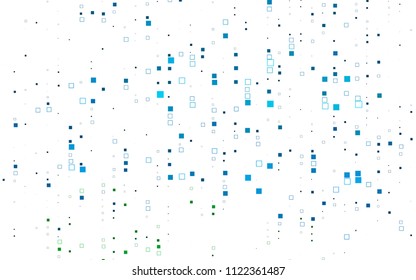 Light Blue, Green vector polygonal illustration, which consist of rectangles. Rectangular pattern for your business design. Geometric background in Origami style with gradient. 
