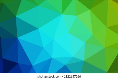 Light Blue, Green vector polygonal background. Elegant bright polygonal illustration with gradient. Completely new template for your banner.