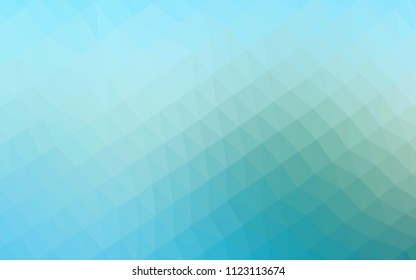 Light Blue, Green vector polygonal pattern. Triangular geometric sample with gradient.  Brand new style for your business design.