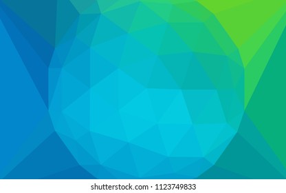 Light Blue, Green vector polygonal pattern with a diamond. A sample with polygonal shapes. New template for your brand book.