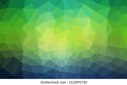 Light Blue, Green vector polygonal pattern. Modern abstract illustration with triangles. Polygonal design for your web site.