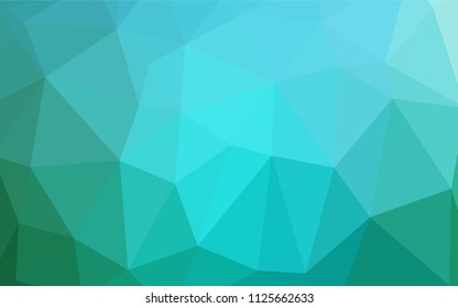 Light Blue, Green vector polygonal background. Geometric illustration in Origami style with gradient.  A completely new template for your business design.