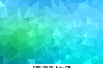 Light Blue, Green vector polygonal background. Polygonal abstract illustration with gradient. Completely new template for your banner.