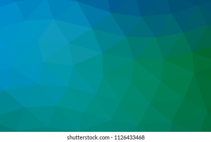 Light Blue, Green vector polygonal polygonal. Glitter abstract illustration with an elegant design. The polygonal design can be used for your web site.