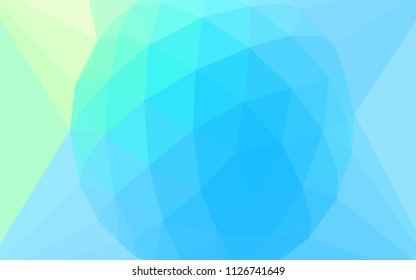 Light Blue, Green vector polygonal template with a diamond. Polygonal illustration, which consists of triangles. Completely new template for your banner.