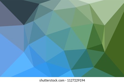Light Blue, Green vector polygonal background. Modern abstract illustration with triangles. Best triangular design for your business.