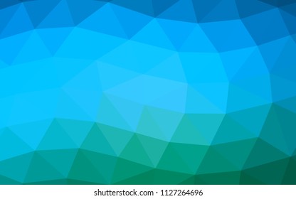 Light Blue, Green vector polygonal polygonal. Shining illustration, which consist of triangles. Brand new style for your business design.