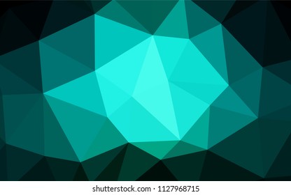 Light Blue, Green vector polygonal pattern. Shining colorful illustration with triangles. Pattern for a brand book's backdrop.