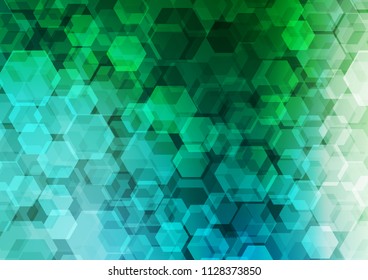 Light Blue, Green vector polygonal background. Geometric illustration in Origami style with gradient.  A completely new design for your business.