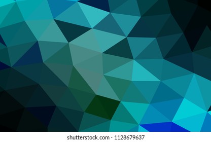 Light Blue, Green vector polygonal polygonal. Creative illustration in halftone style with gradient. The template can be used as a background for cell phones.