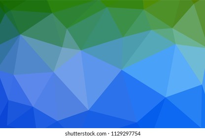 Light Blue, Green vector polygonal pattern. Polygonal abstract illustration with gradient. A completely new design for your leaflet.