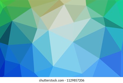 Light Blue, Green vector polygonal pattern. Glitter abstract illustration with an elegant triangles. Brand new style for your business design.