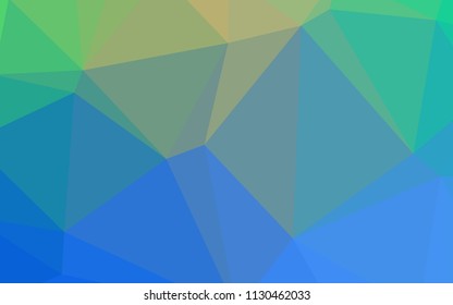 Light Blue, Green vector polygonal template. Colorful illustration in polygonal style with gradient. A completely new template for your business design.