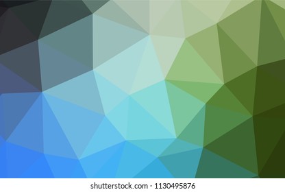 Light Blue, Green vector polygonal pattern. Colorful illustration in polygonal style with gradient. Triangular pattern for your design.