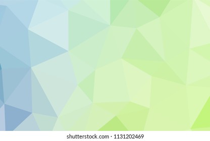Light Blue, Green vector polygonal pattern. A completely new color illustration in a polygonal style. Textured pattern for your backgrounds.