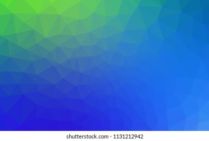 Light Blue, Green vector polygonal template. Colorful illustration in polygonal style with gradient. Completely new template for your banner.