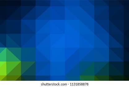 Light Blue, Green vector polygonal background. Glitter abstract illustration with an elegant triangles. Brand new design for your business.