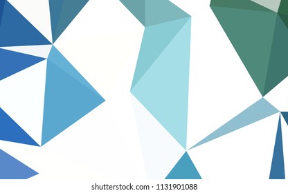 Light Blue, Green vector polygonal background. Elegant bright polygonal illustration with gradient. Brand new style for your business design.