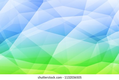 Light Blue, Green vector polygonal background. Colorful illustration in abstract style with triangles. Brand new design for your business.