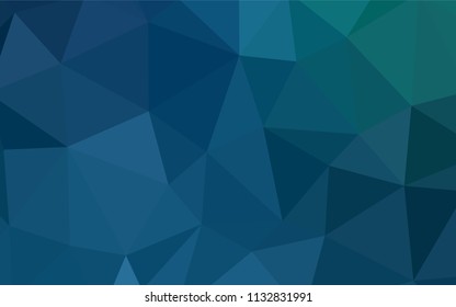 Light Blue, Green vector polygonal background. Shining colorful illustration with triangles. A completely new design for your leaflet.