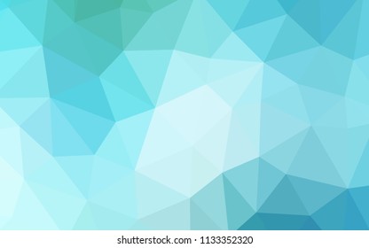 Light Blue, Green vector polygonal template. Glitter abstract illustration with an elegant triangles. Polygonal design for your web site.